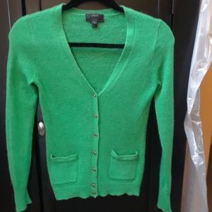 J.Crew Italian Spun Alpaca Blend V-Neck Cardigan